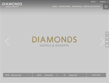 Tablet Screenshot of diamondsresorts.com